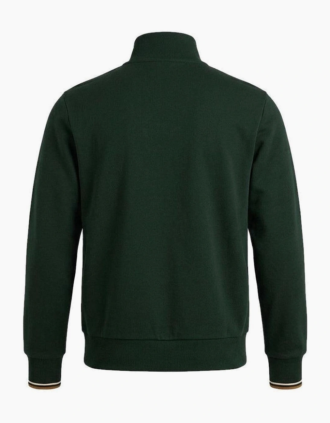 Fred Perry Half Zip Sweatshirt Grassroots/Ecru/Bronze