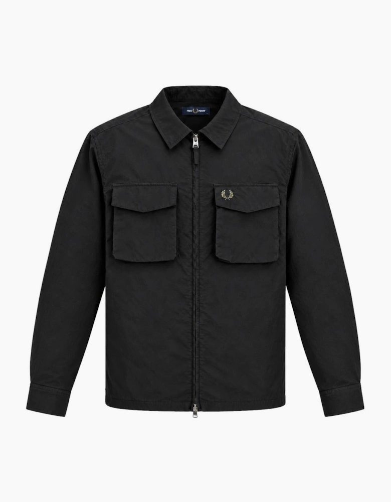 Fred Perry Ripstop Pocket Overshirt Black