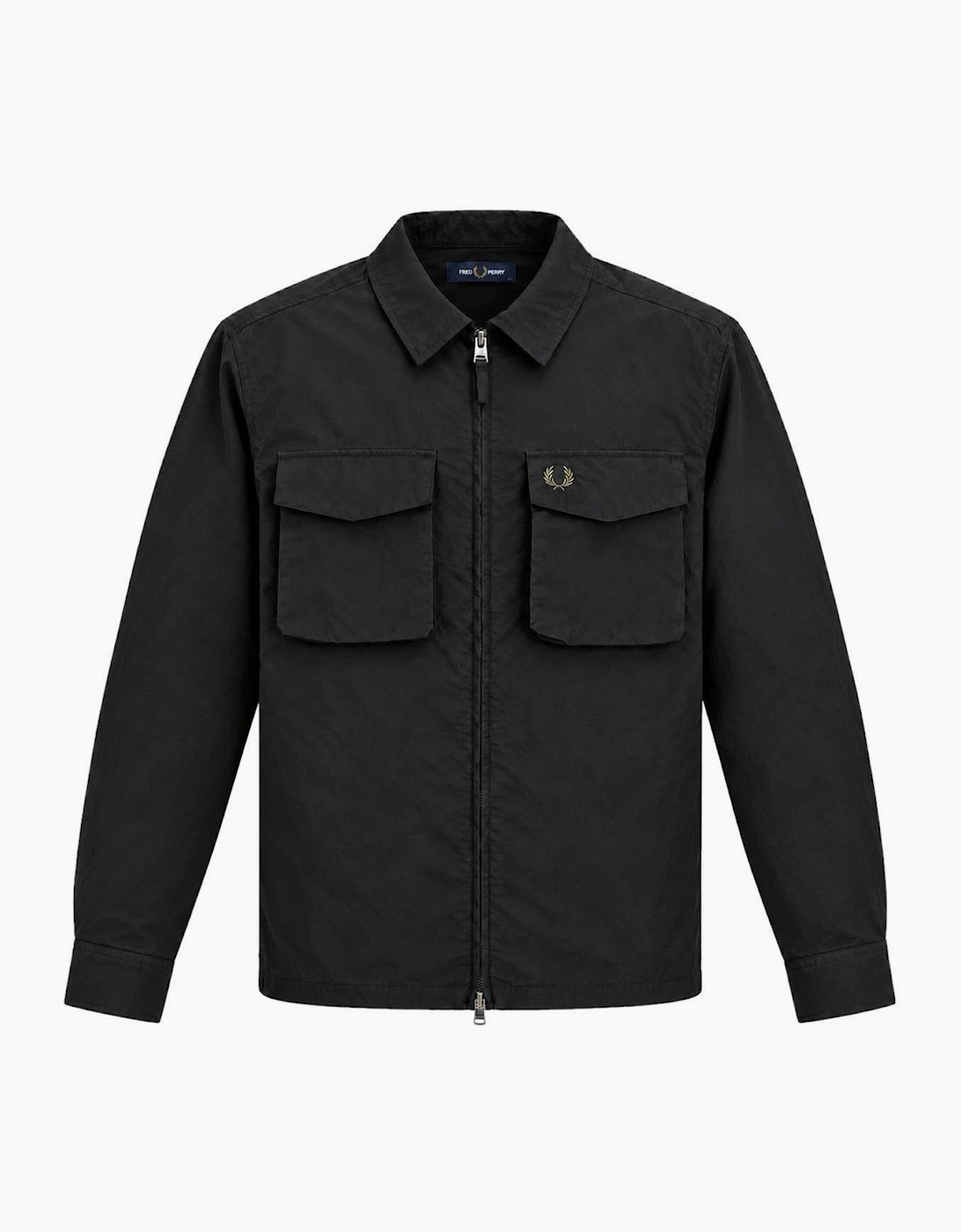 Fred Perry Ripstop Pocket Overshirt Black