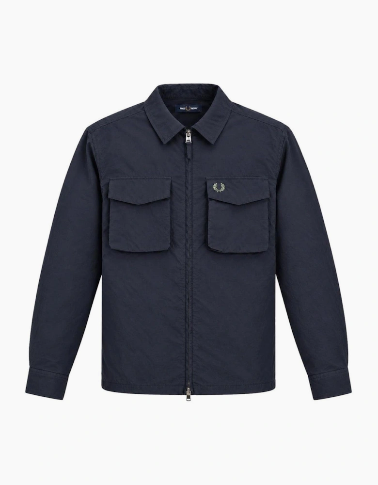 Fred Perry Ripstop Pocket Overshirt Dark Airforce