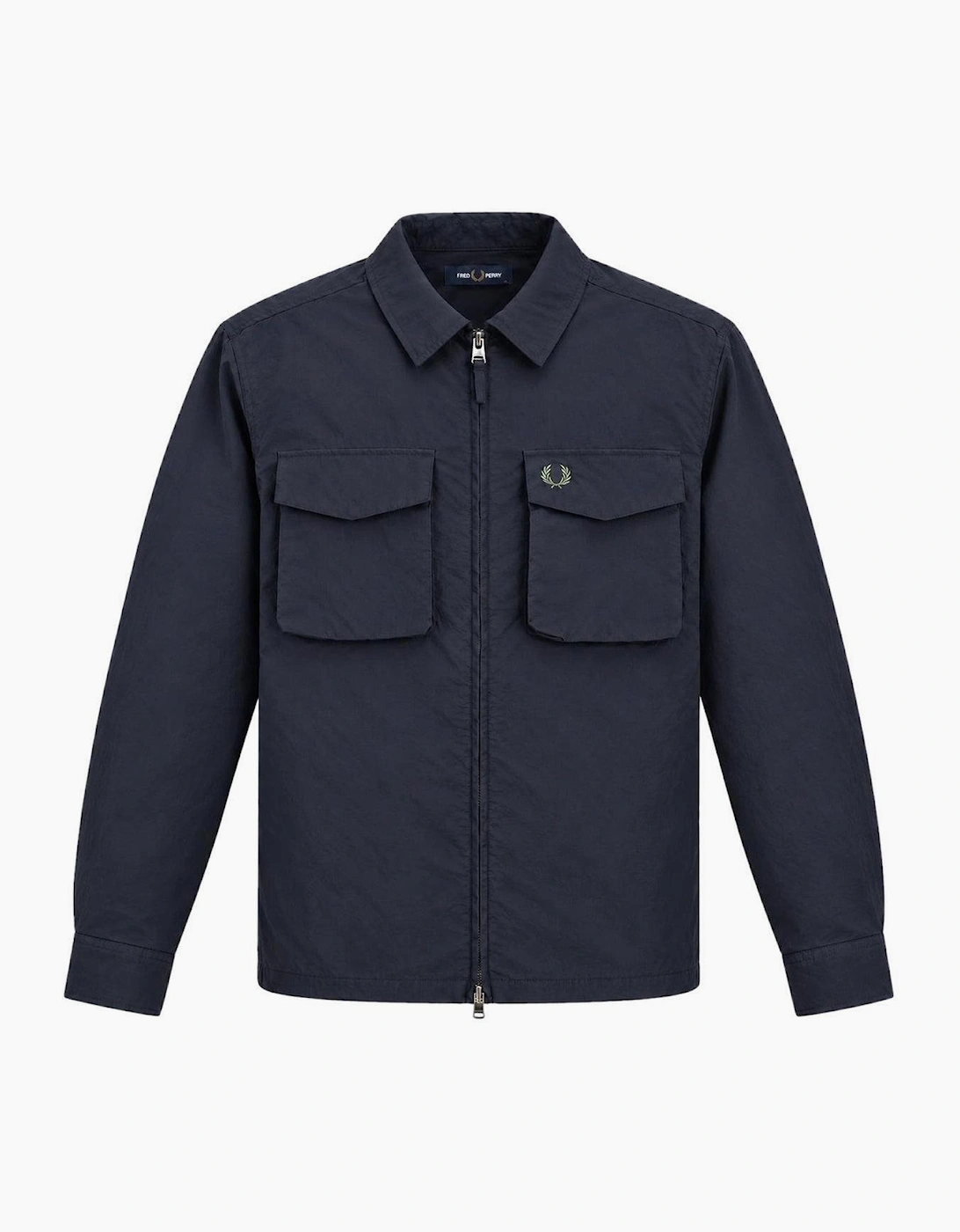 Fred Perry Ripstop Pocket Overshirt Dark Airforce