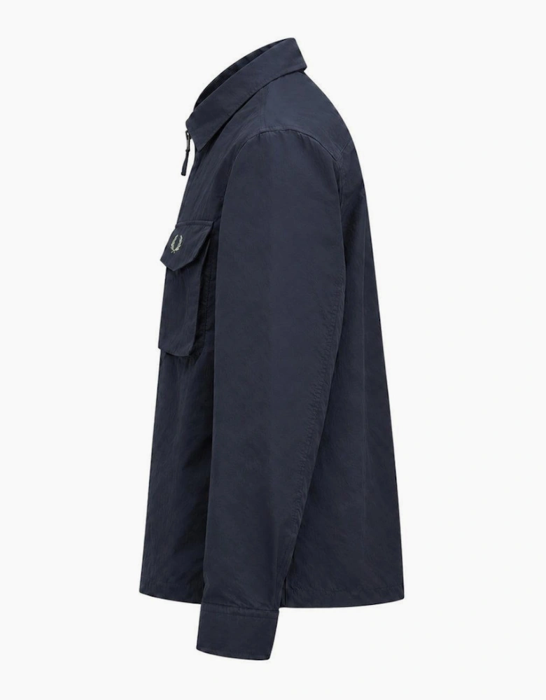 Fred Perry Ripstop Pocket Overshirt Dark Airforce
