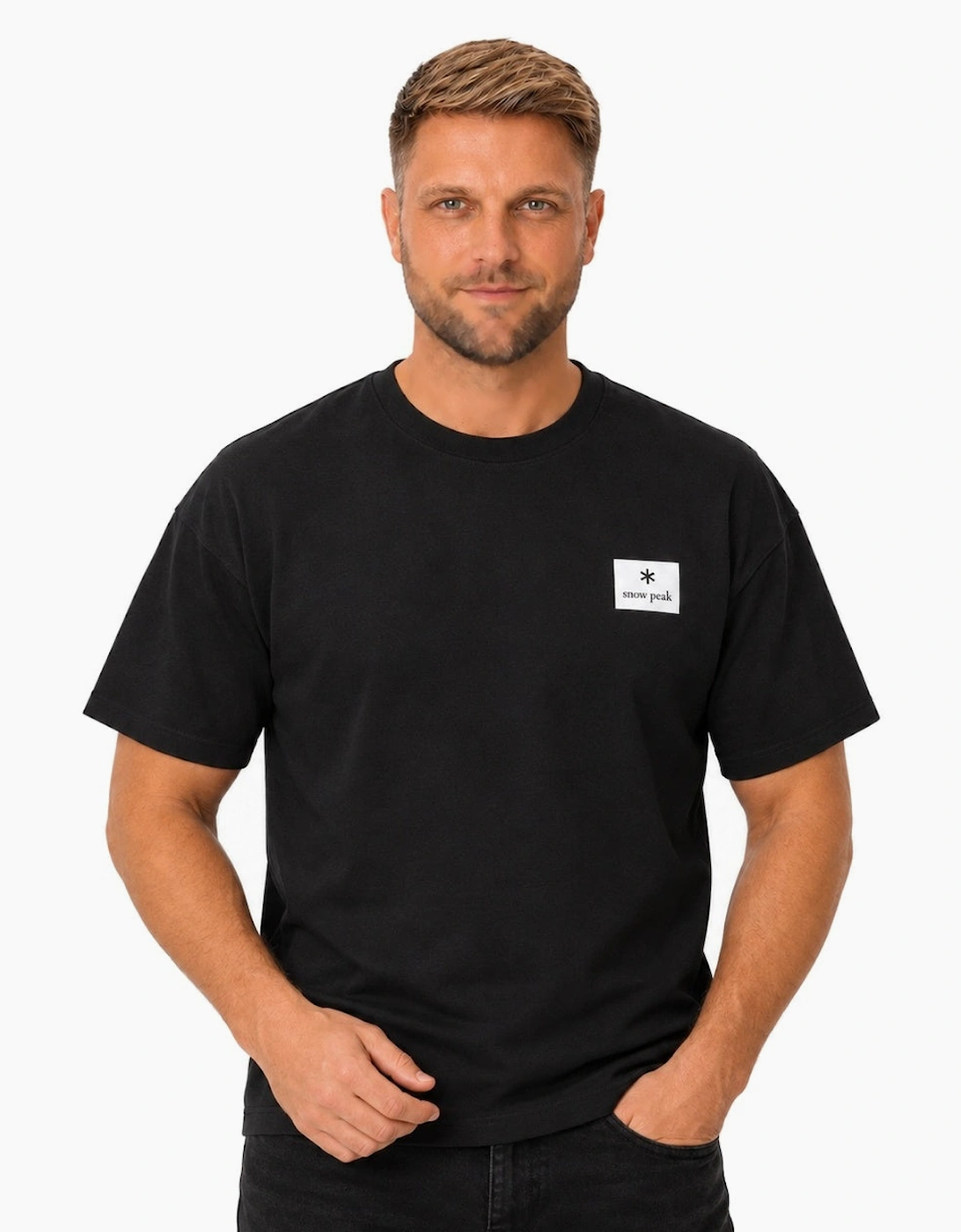 Snow Peak Square Logo T-Shirt Black