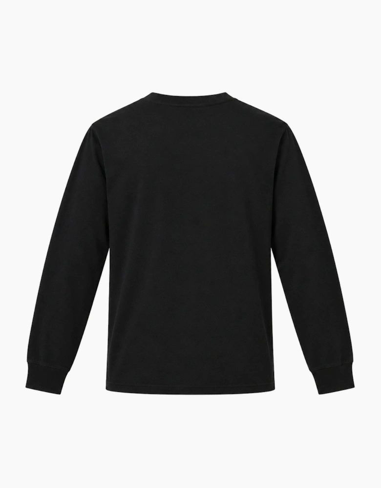 Snow Peak Soft Cotton Logo Long Sleeve T-Shirt Black