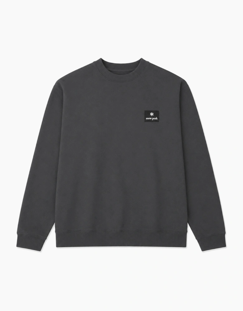 Snow Peak Square Logo Sweatshirt Charcoal