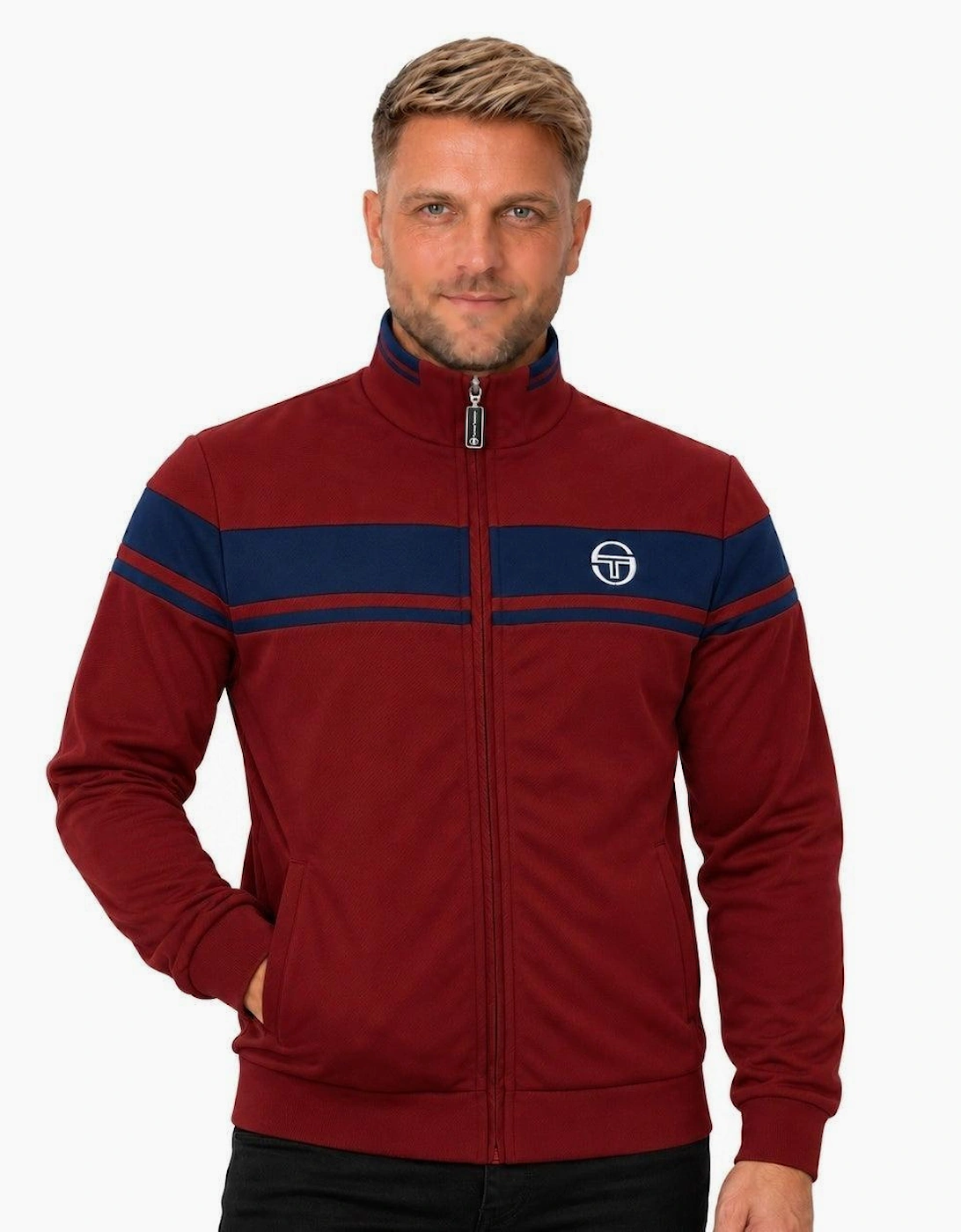 Sergio Tacchini Damarindo Track Top Jacket Merlot/Maritime Blue