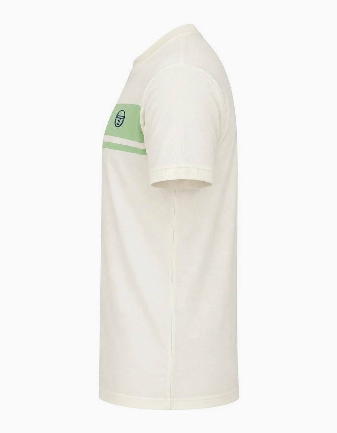 Sergio Tacchini Master Crew Neck T-Shirt Gardenia/Quiet Green