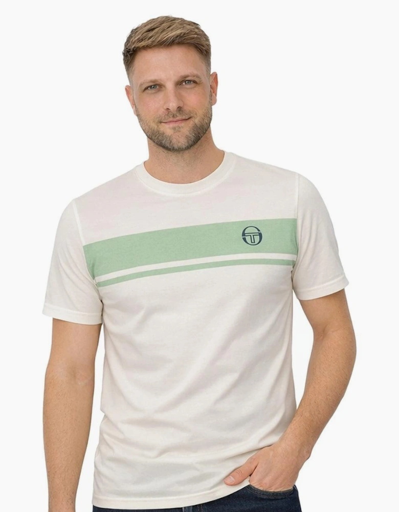Sergio Tacchini Master Crew Neck T-Shirt Gardenia/Quiet Green