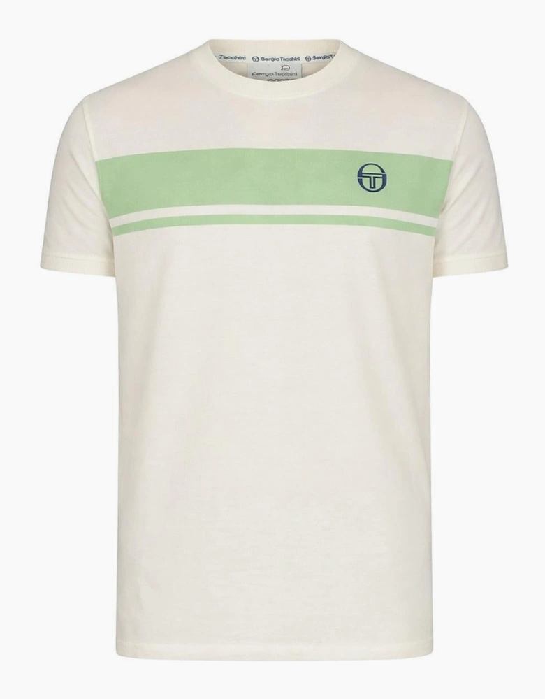 Sergio Tacchini Master Crew Neck T-Shirt Gardenia/Quiet Green