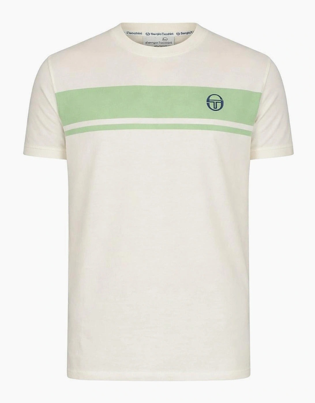 Sergio Tacchini Master Crew Neck T-Shirt Gardenia/Quiet Green