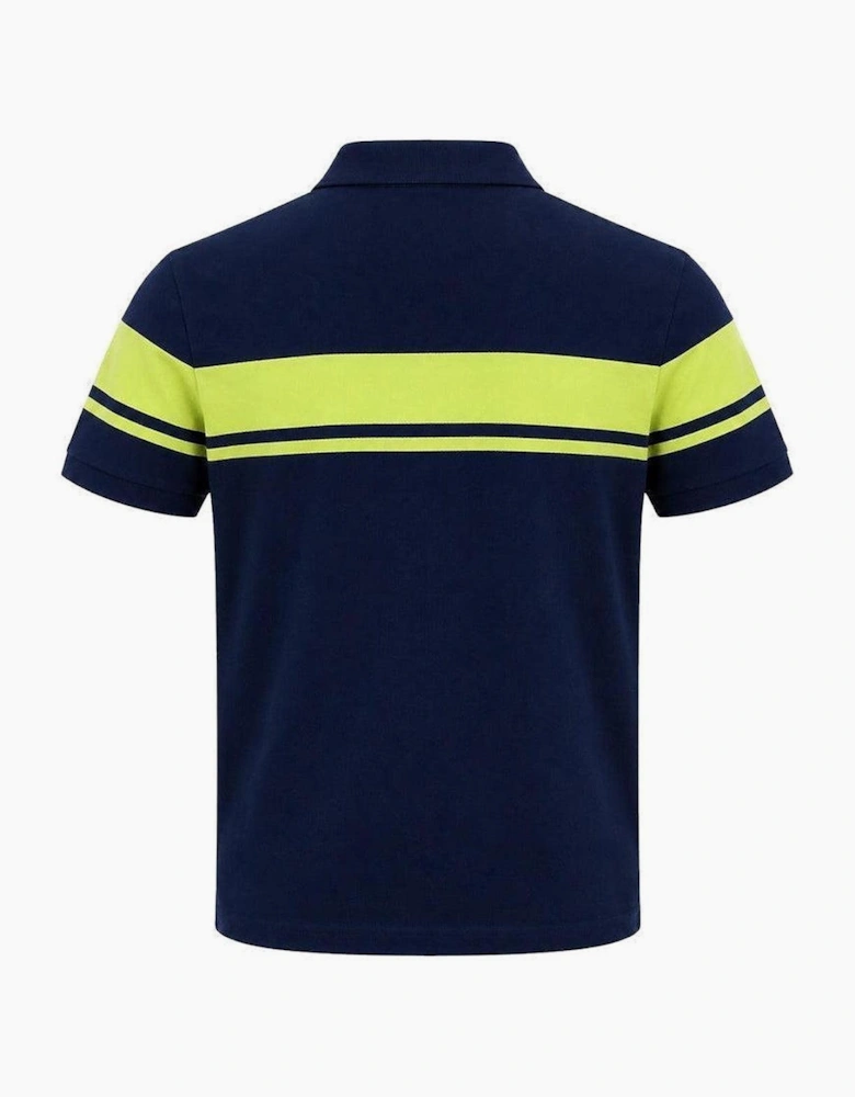 Sergio Tacchini Young Line Polo Shirt Maritime Blue/Celery Green
