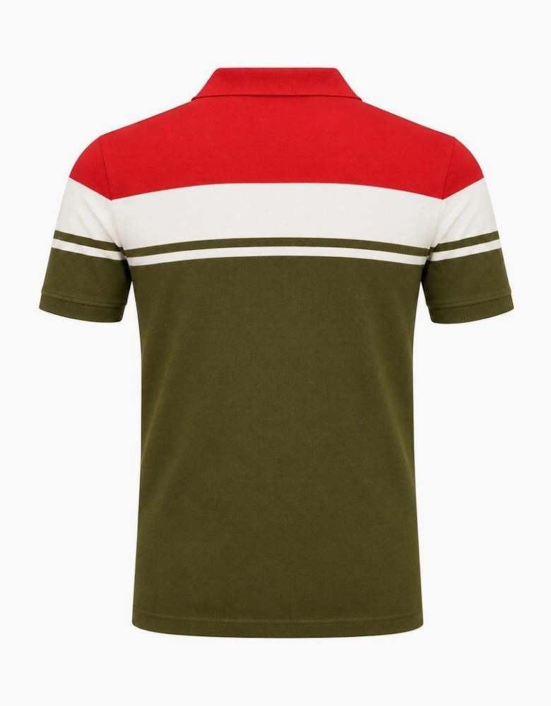 Sergio Tacchini Young Line Polo Shirt Adrenaline Rush/Gardenia/Dark Olive