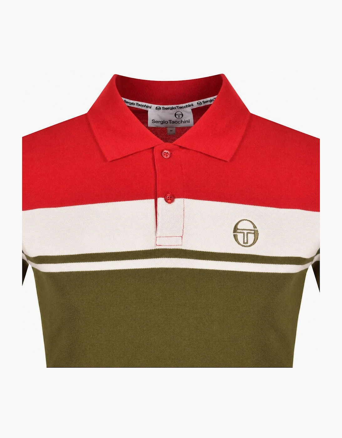 Sergio Tacchini Young Line Polo Shirt Adrenaline Rush/Gardenia/Dark Olive