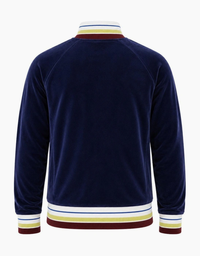 Sergio Tacchini Sartori Velour Track Top Jacket Maritime Blue