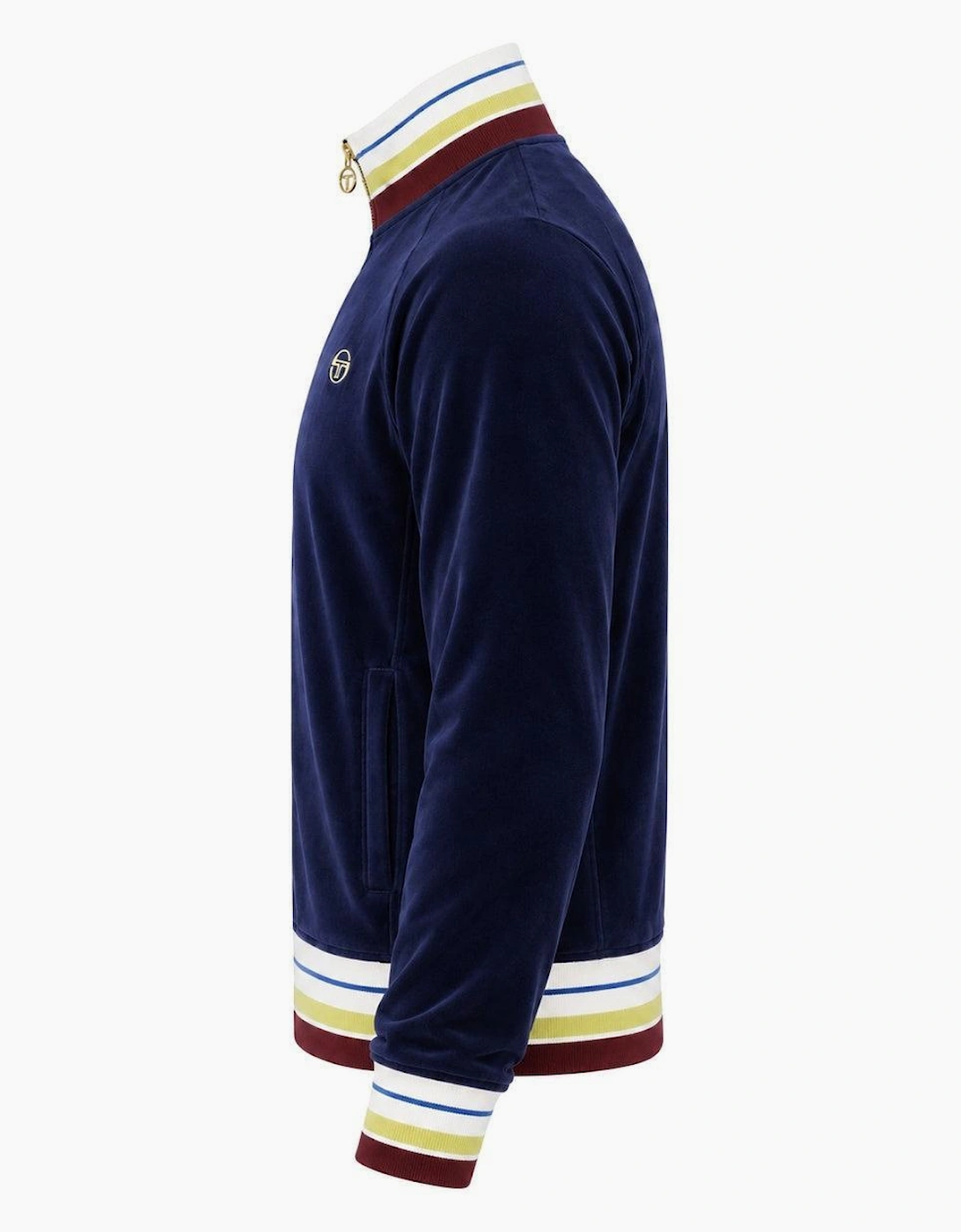 Sergio Tacchini Sartori Velour Track Top Jacket Maritime Blue