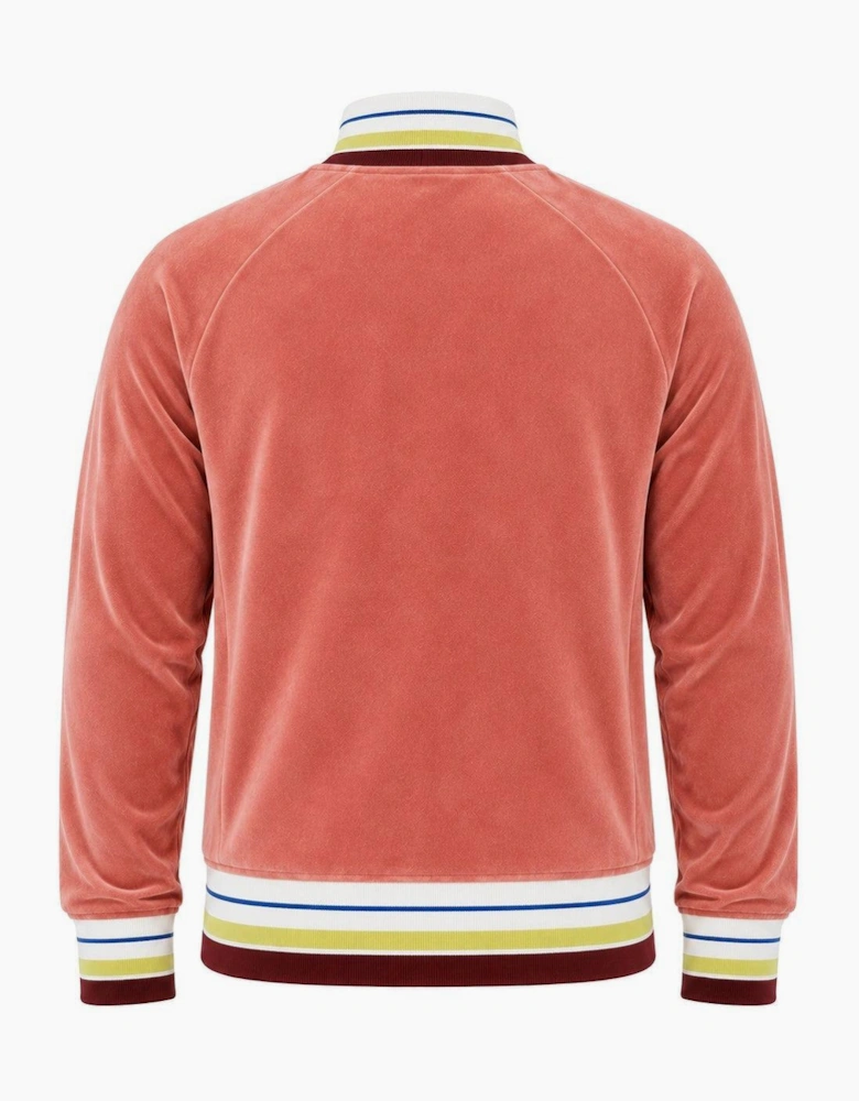 Sergio Tacchini Sartori Velour Track Top Jacket Light Mahogany