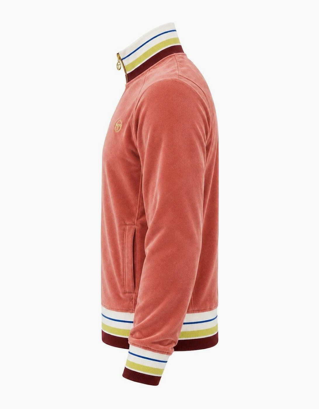 Sergio Tacchini Sartori Velour Track Top Jacket Light Mahogany