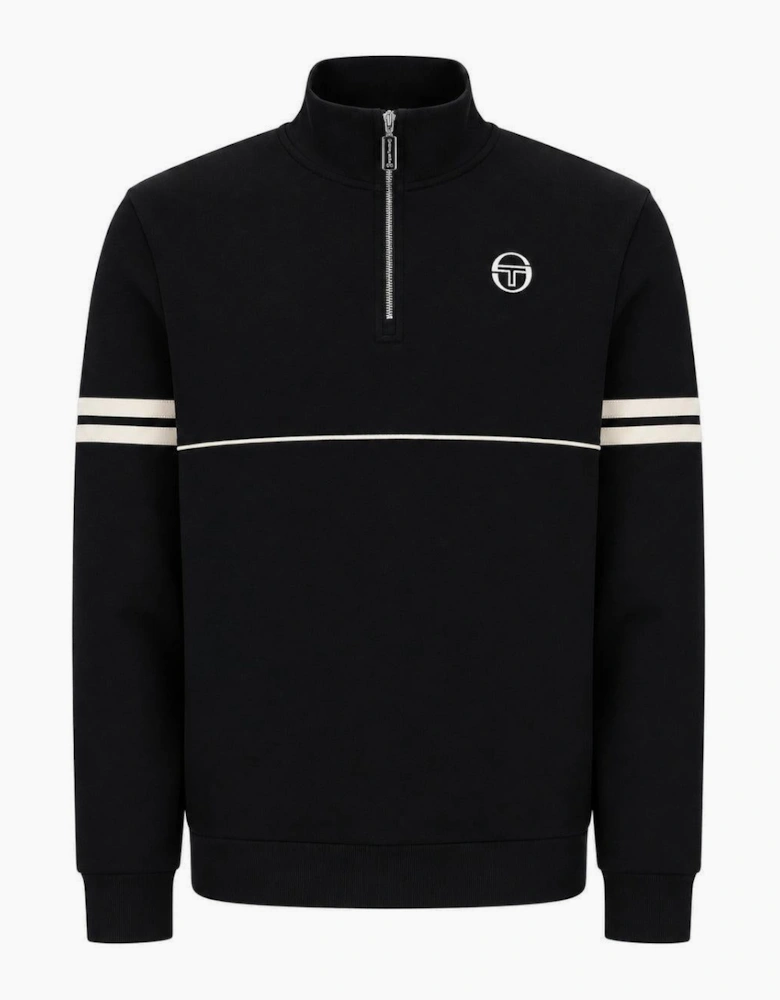 Sergio Tacchini Orion 1/4 Zip Sweatshirt Black/Peyote