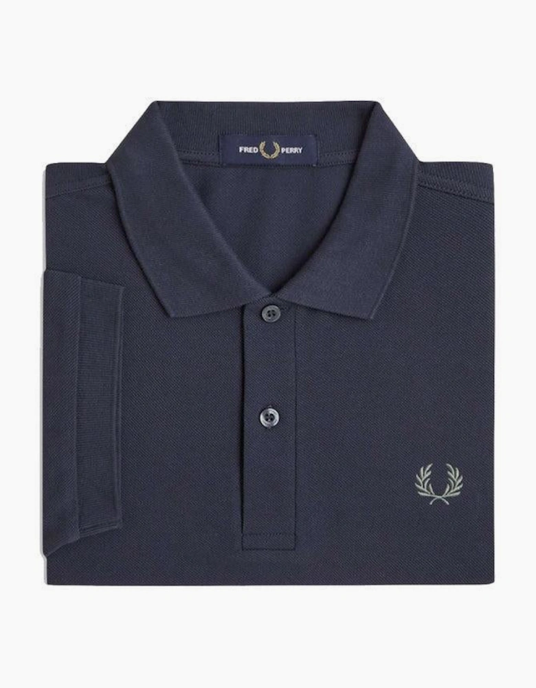 Fred Perry Plain Polo Shirt Dark Airforce/Seagrass