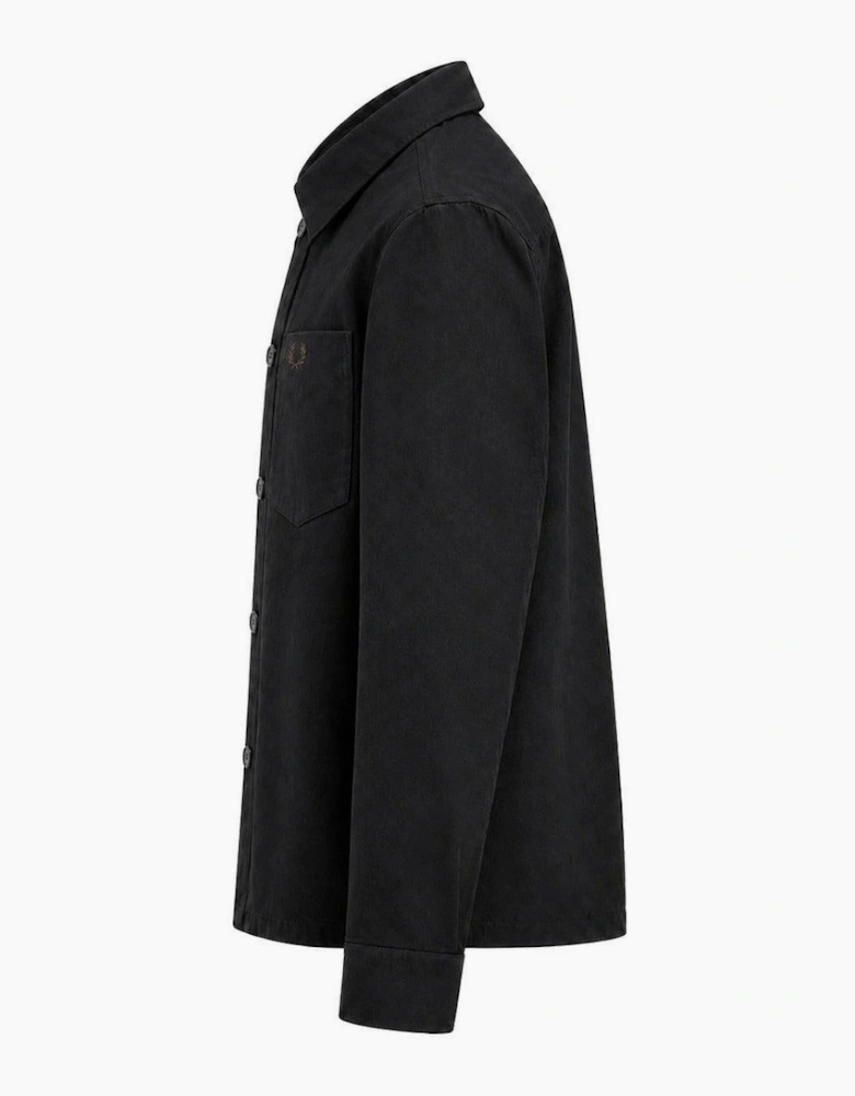 Fred Perry Brushed Twill Overshirt Black