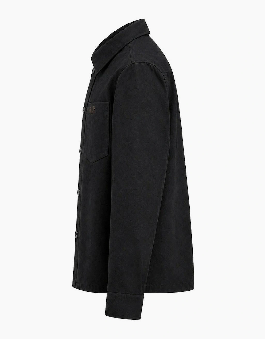 Fred Perry Brushed Twill Overshirt Black