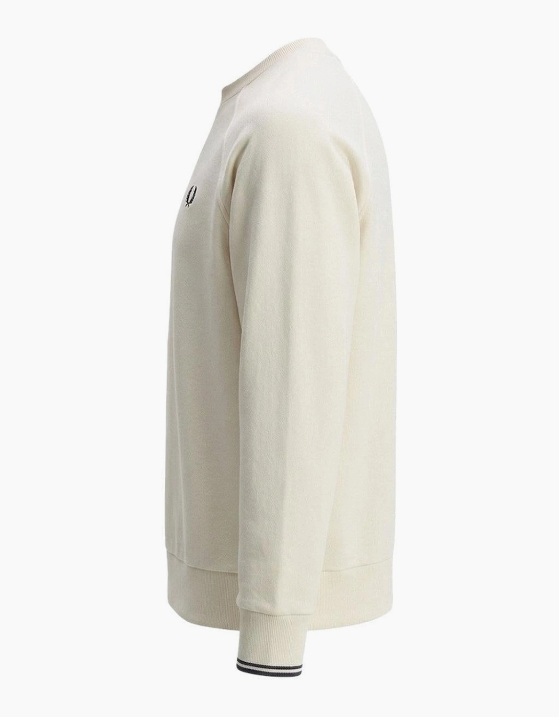 Fred Perry Tipped Crew Neck Sweatshirt Ecru