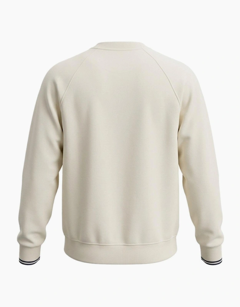 Fred Perry Tipped Crew Neck Sweatshirt Ecru
