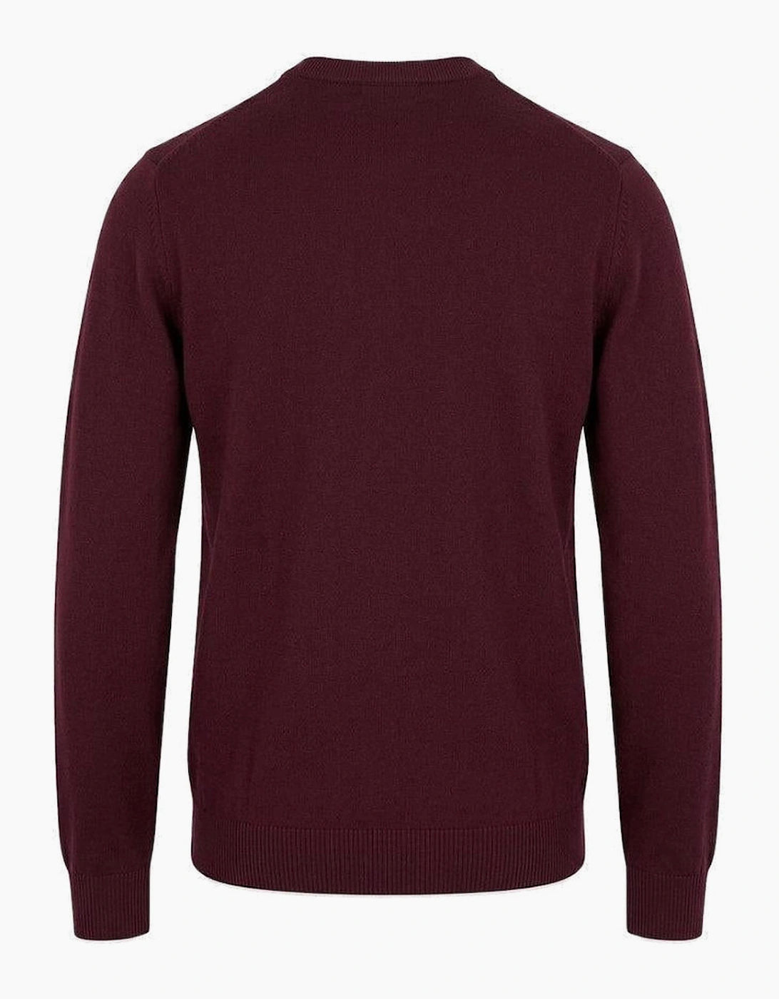 Lyle & Scott Cotton Merino Crew Neck Jumper Burgundy