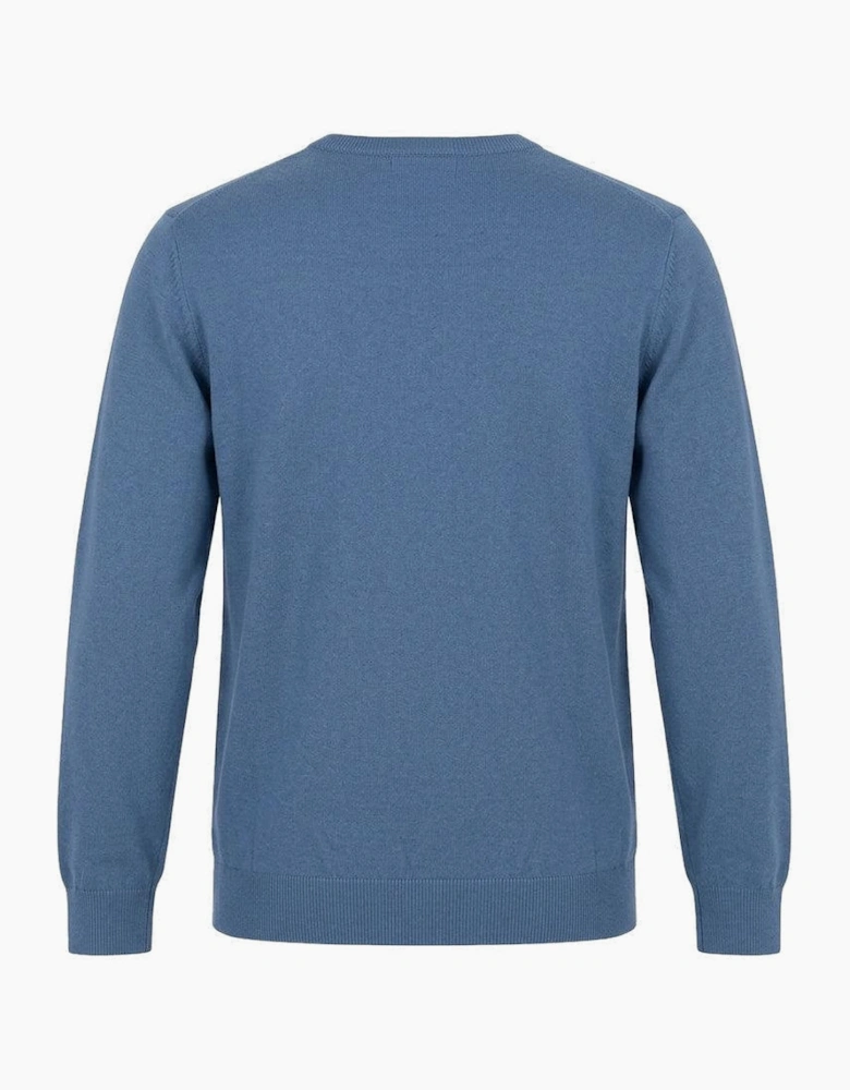 Lyle & Scott Cotton Merino Crew Neck Jumper Power Blue