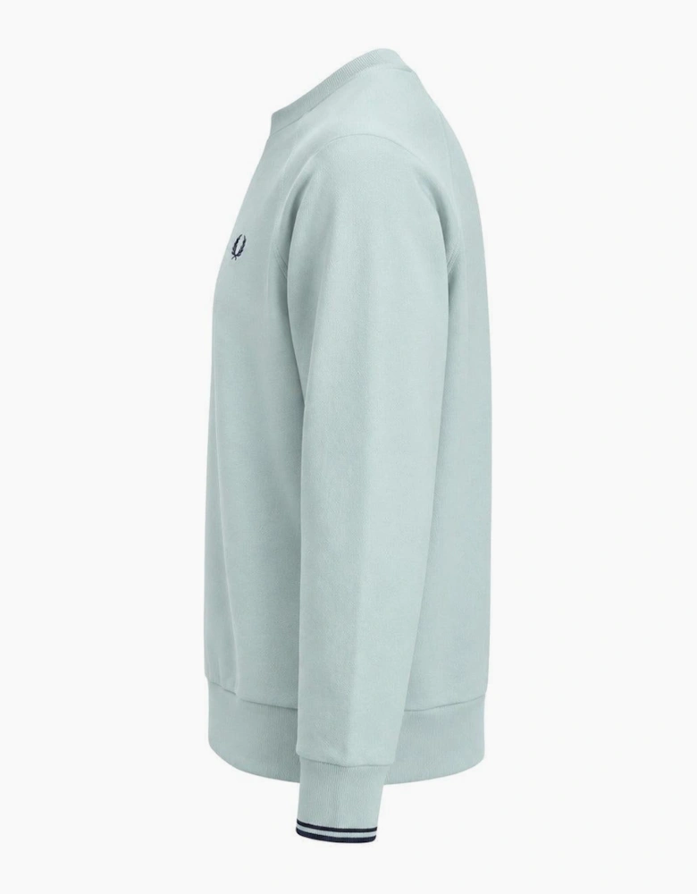 Fred Perry Crew Neck Sweatshirt Silver Blue/Dark Airforce