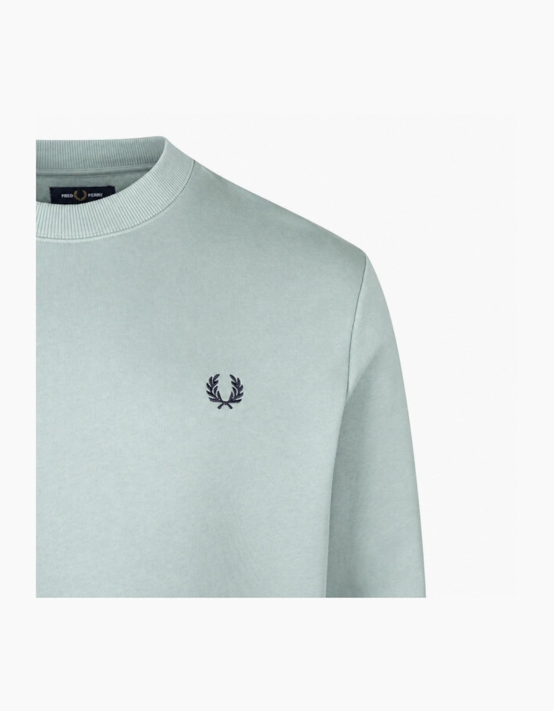 Fred Perry Crew Neck Sweatshirt Silver Blue/Dark Airforce