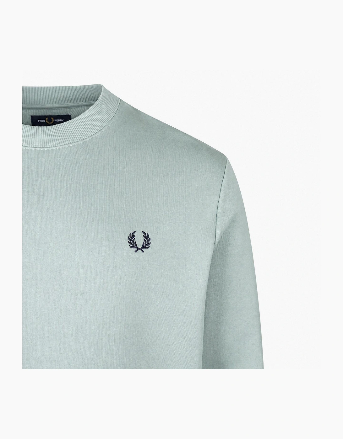 Fred Perry Crew Neck Sweatshirt Silver Blue/Dark Airforce