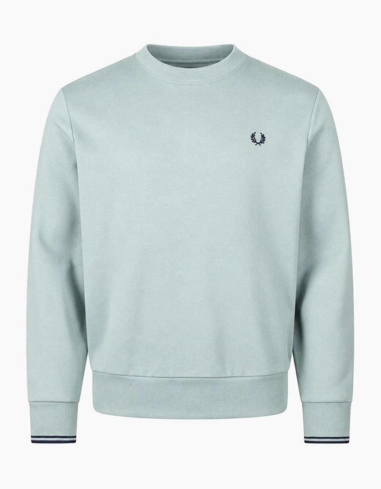 Fred Perry Crew Neck Sweatshirt Silver Blue/Dark Airforce