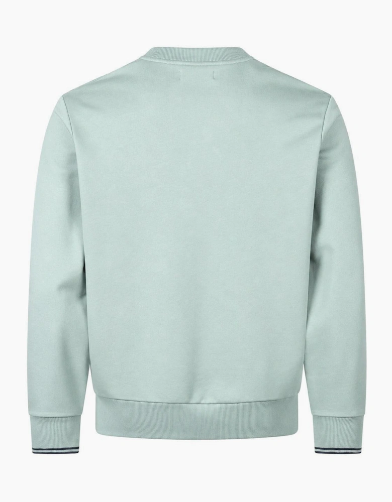 Fred Perry Crew Neck Sweatshirt Silver Blue/Dark Airforce