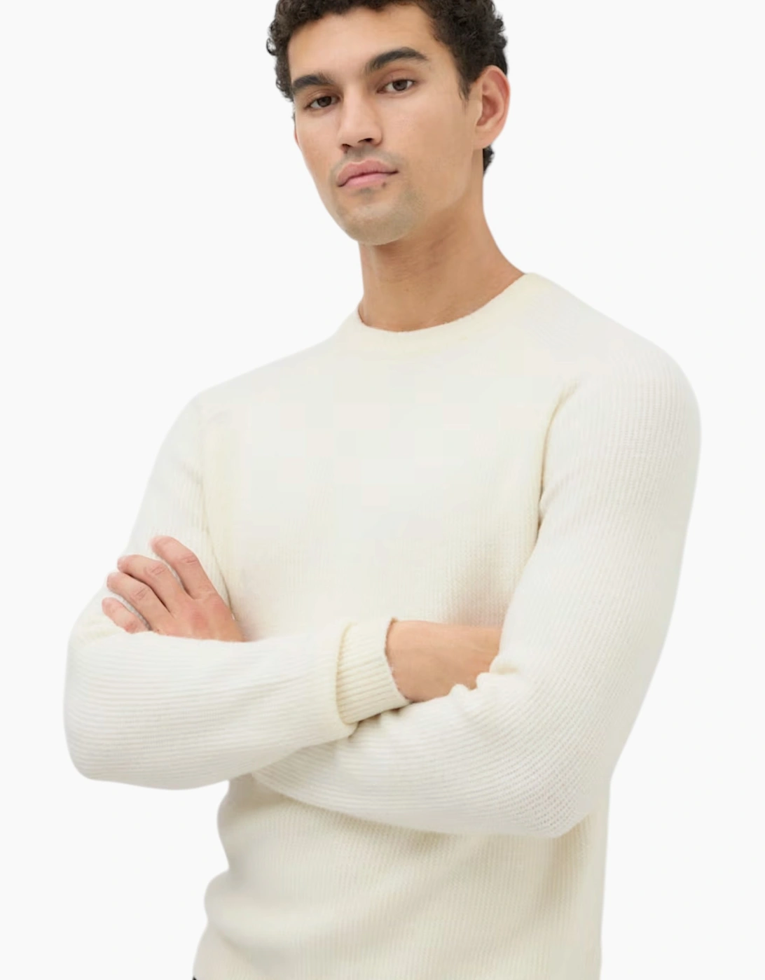 M&S Mens Supersoft Jumper with Wool Regular Fit Long Sleeve Sweatshirt