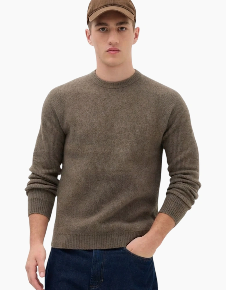 M&S Mens Supersoft Jumper with Wool Regular Fit Long Sleeve Sweatshirt