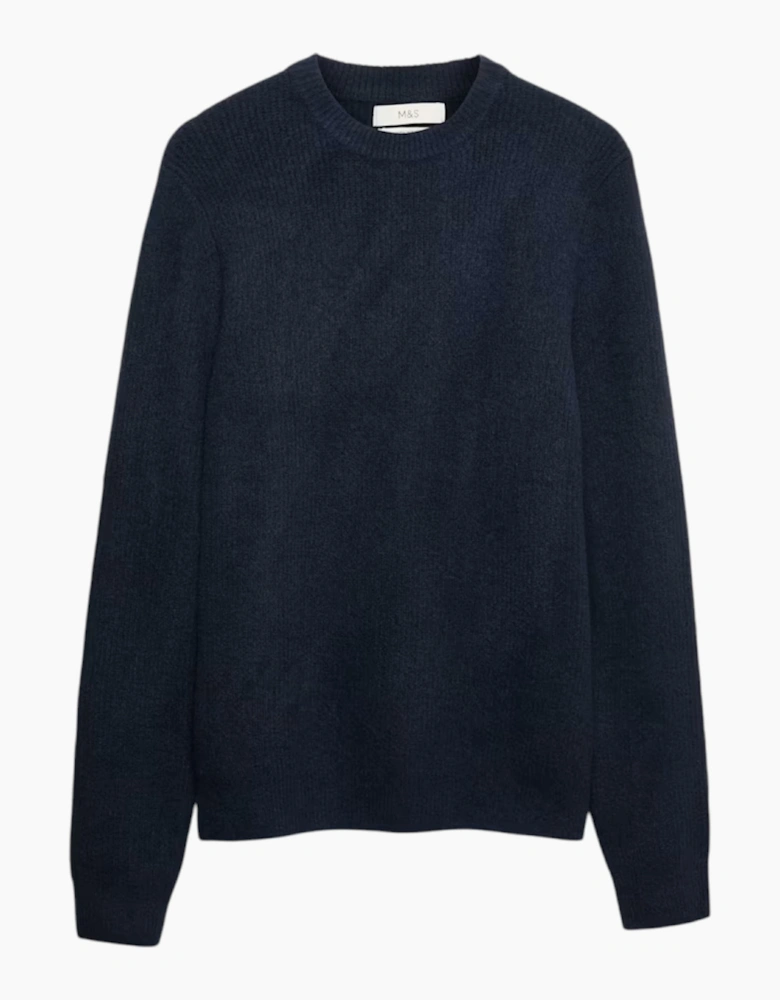 M&S Mens Supersoft Jumper with Wool Regular Fit Long Sleeve Sweatshirt