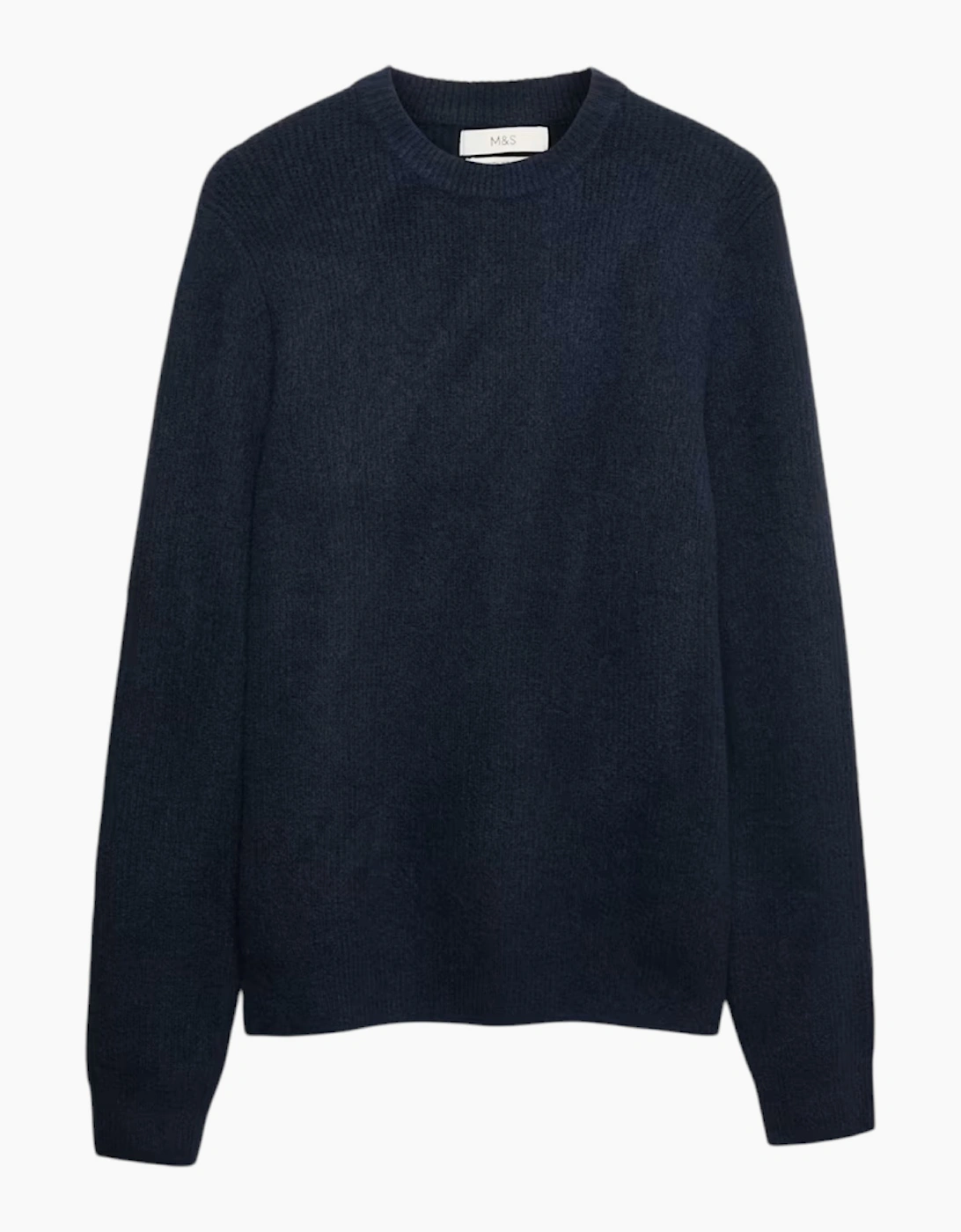 M&S Mens Supersoft Jumper with Wool Regular Fit Long Sleeve Sweatshirt