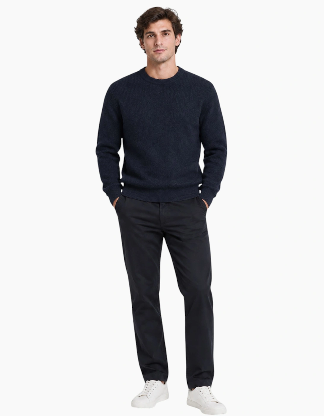 M&S Mens Supersoft Jumper with Wool Regular Fit Long Sleeve Sweatshirt
