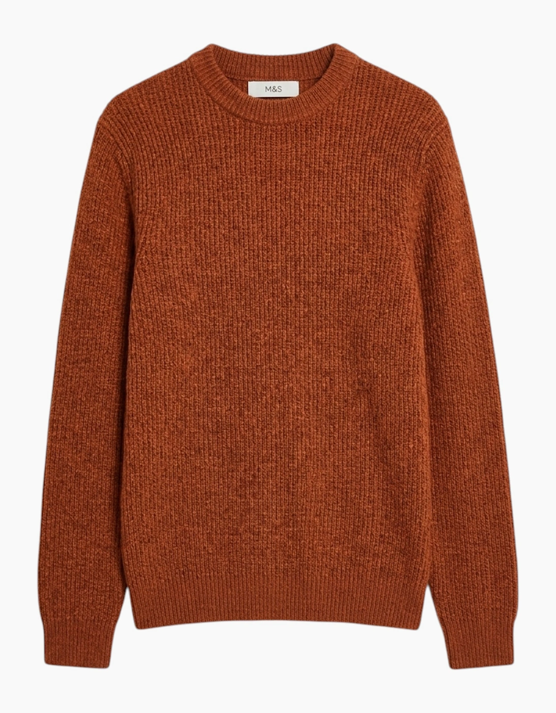 M&S Mens Supersoft Jumper with Wool Regular Fit Long Sleeve Sweatshirt