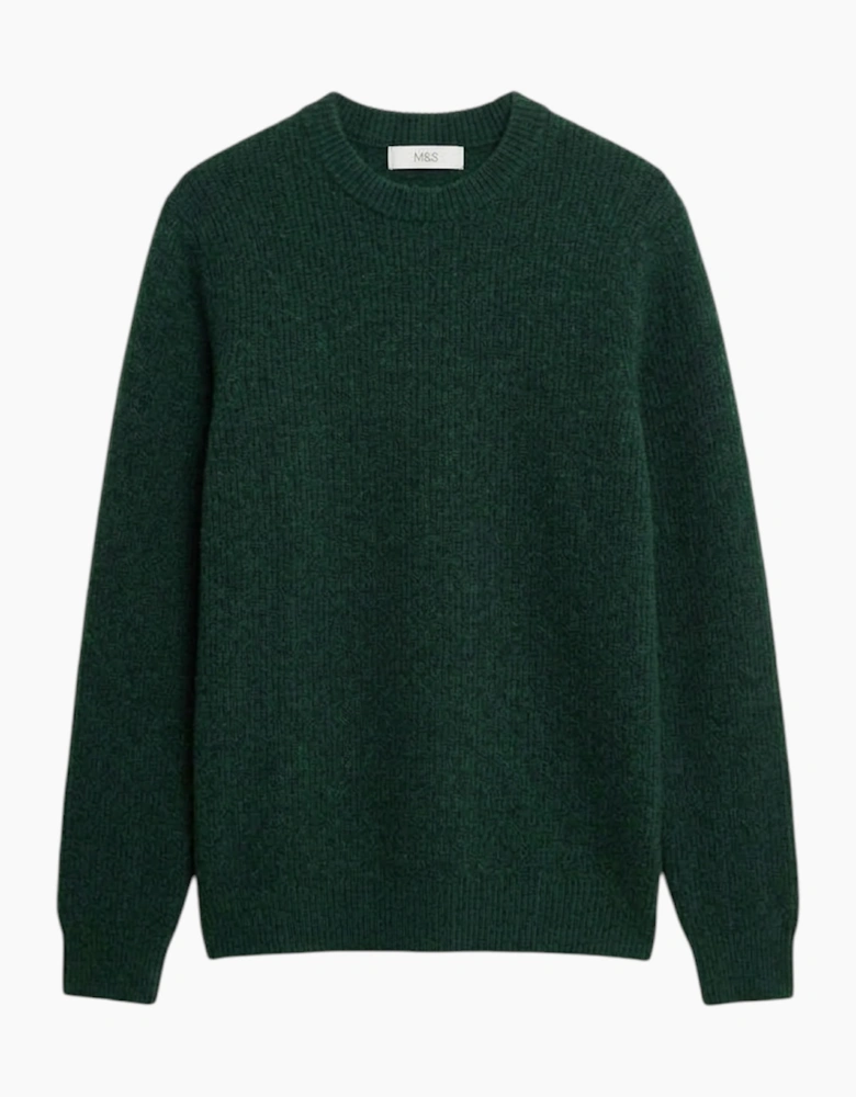 M&S Mens Supersoft Jumper with Wool Regular Fit Long Sleeve Sweatshirt