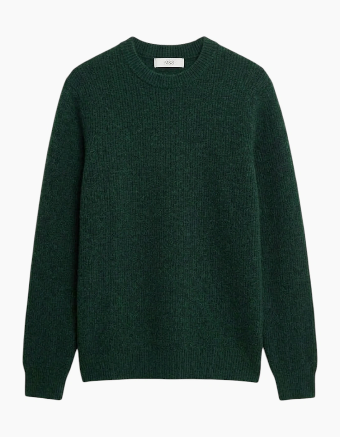 M&S Mens Supersoft Jumper with Wool Regular Fit Long Sleeve Sweatshirt