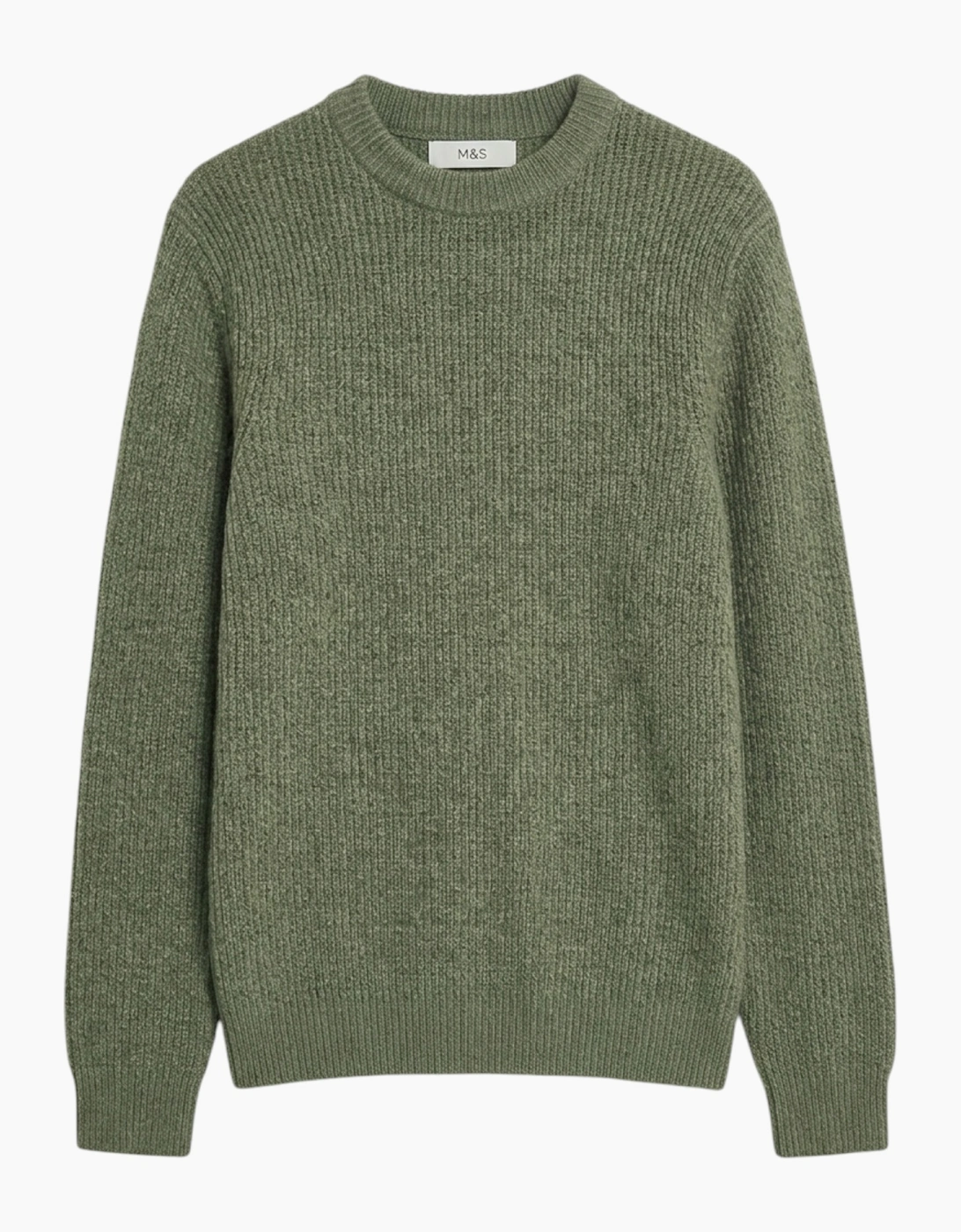 M&S Mens Supersoft Jumper with Wool Regular Fit Long Sleeve Sweatshirt