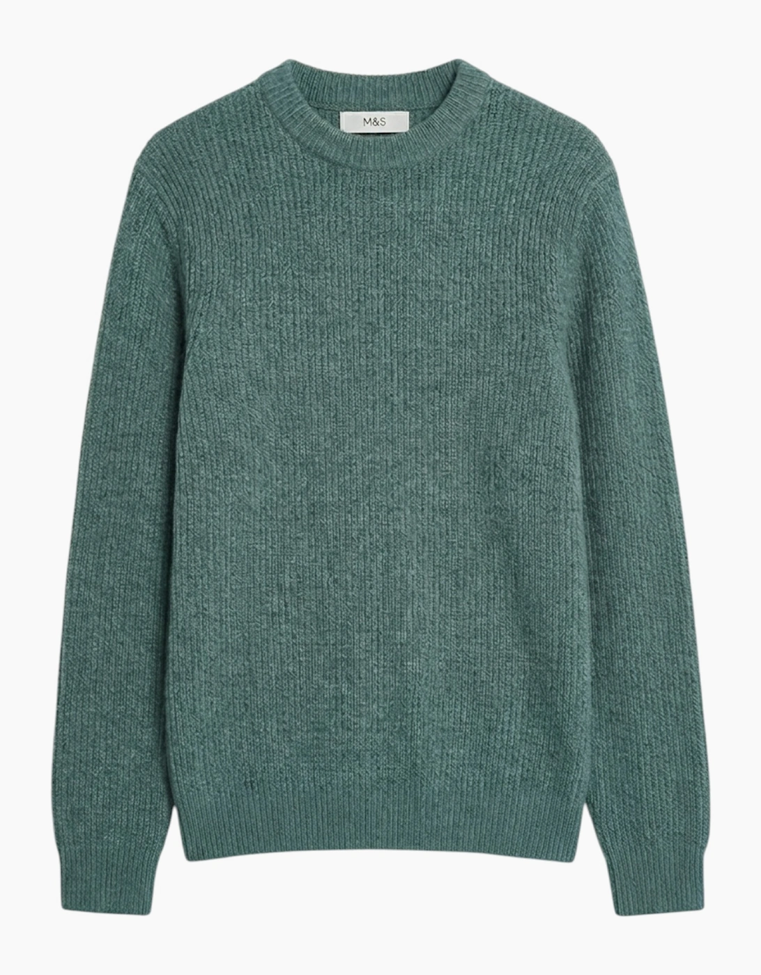 M&S Mens Supersoft Jumper with Wool Regular Fit Long Sleeve Sweatshirt