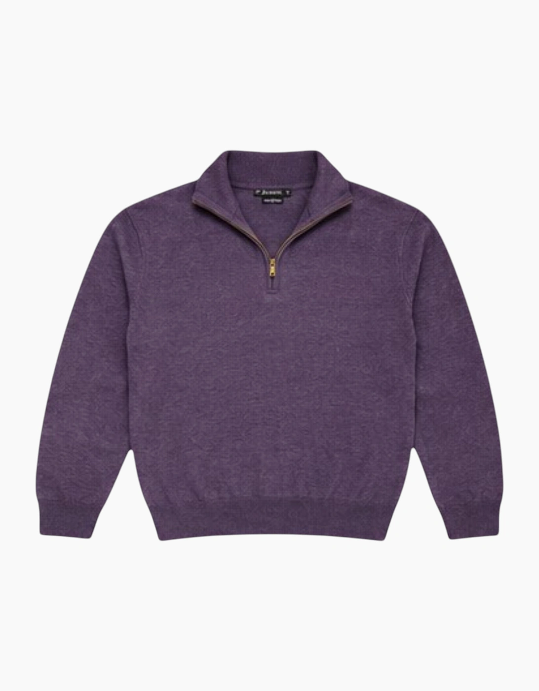 Mens Quarter Zip Sweatshirt Long Sleeve Slim Fit Premium Textured Cotton Jumper