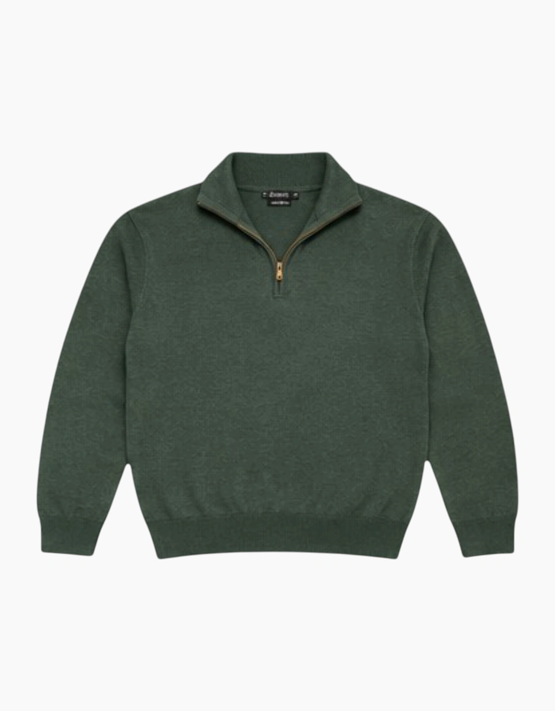 Mens Quarter Zip Sweatshirt Long Sleeve Slim Fit Premium Textured Cotton Jumper