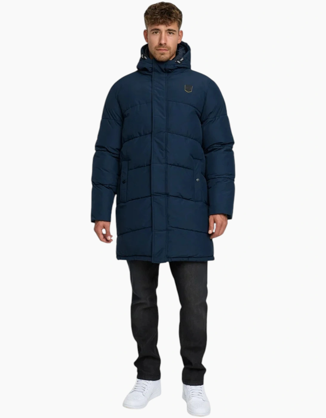 Indicode Mens Parka INPazze Jacket Puffer Hooded Warm Waterproof Long Coat