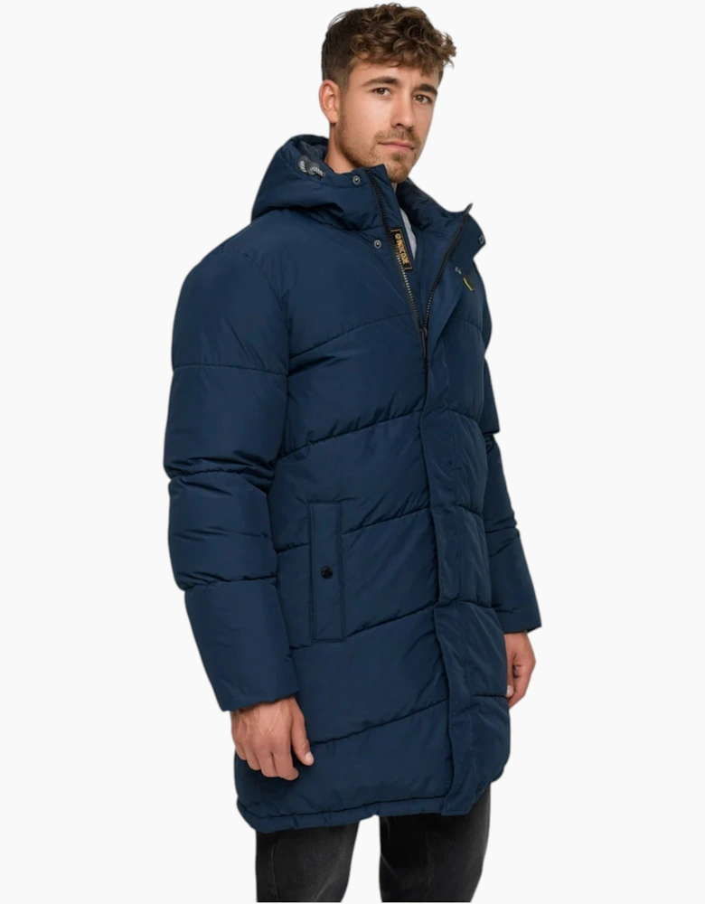 Indicode Mens Parka INPazze Jacket Puffer Hooded Warm Waterproof Long Coat