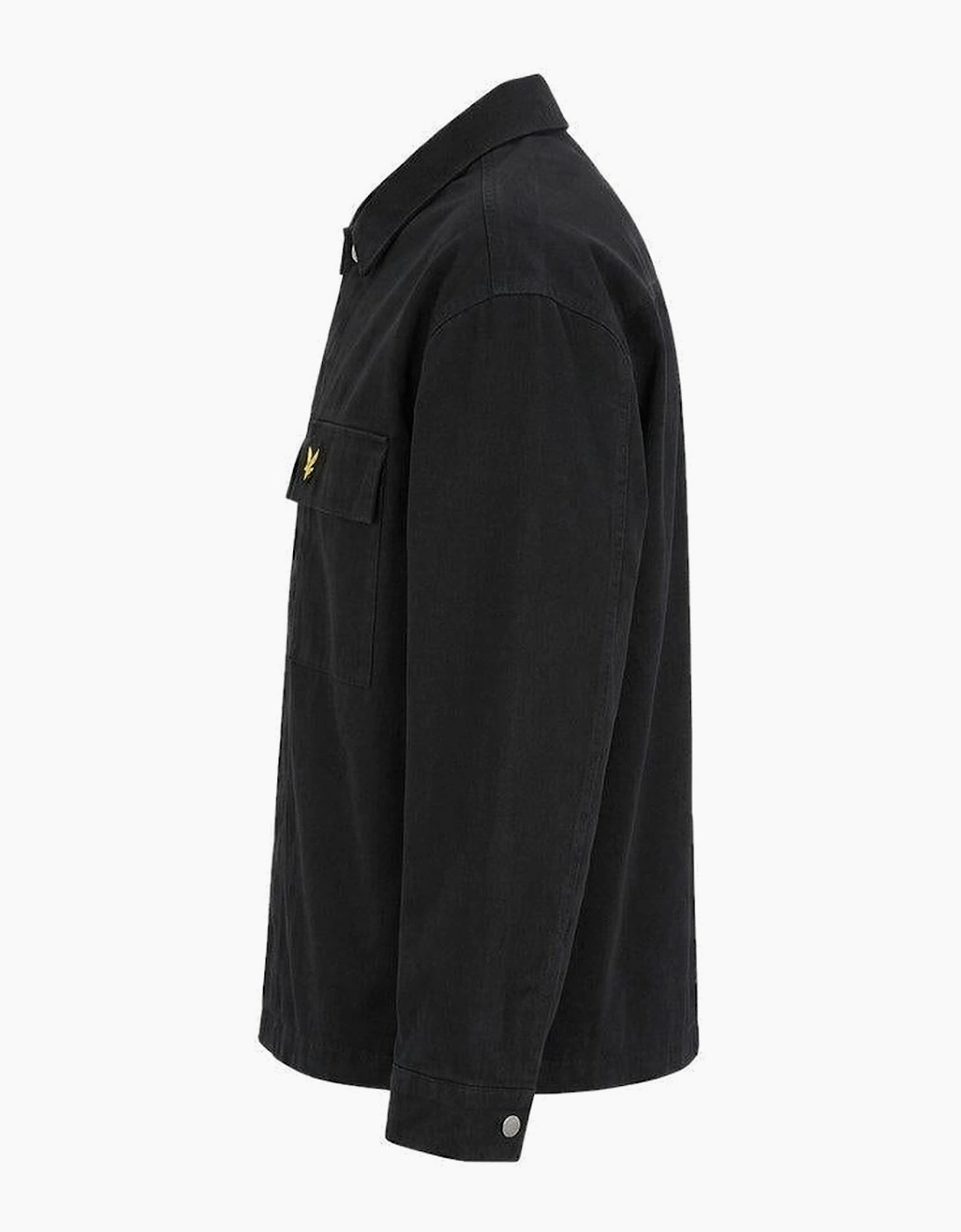Lyle & Scott Washed Overshirt Jet Black
