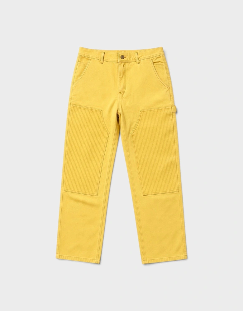 Double Knee Workwear Pants Yellow